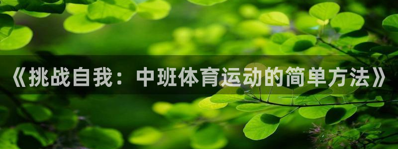 kok中欧体育：《挑战自我：中班体育运动的简单方法》